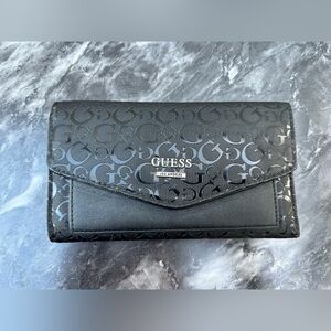 Guess Womens Gleeson SLG Trifold Wallet Black